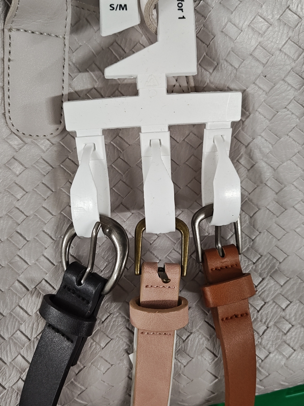 Target:  Belt Trio in Black, Tab, and Brown Size S/M